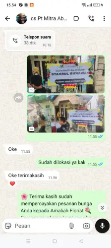 Testimonial Papan Bunga labuh baru barat