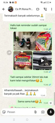 Testimonial Papan Bunga labuh baru barat