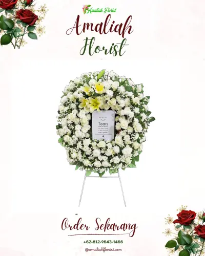 Krans Bunga Duka Cita labuh baru barat